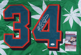 Ricky Williams Signed Miami Dolphins Weed Leaf Print Jersey (JSA COA)