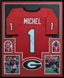 FRAMED GEORGIA BULLDOGS SONY MICHEL AUTOGRAPHED SIGNED JERSEY JSA COA