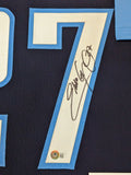 FRAMED TENNESSEE TITANS EDDIE GEORGE AUTOGRAPHED SIGNED JERSEY BAS HOLO