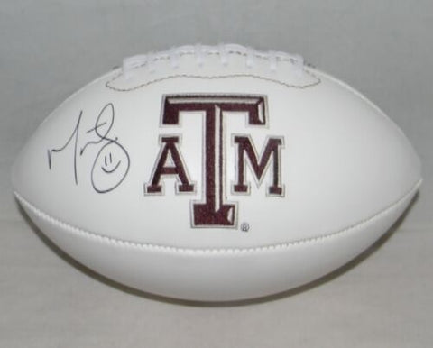 MARTELLUS BENNETT AUTOGRAPHED SIGNED TEXAS A&M AGGIES WHITE LOGO FOOTBALL JSA