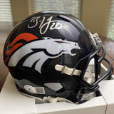 BRIAN DAWKINS AUTOGRAPHED SIGNED DENVER BRONCOS MINI HELMET BECKETT