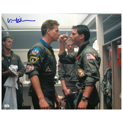 Val Kilmer Autographed 1986 Top Gun Tom Cruise Maverick Face Off 16x20 Photo
