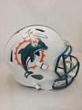 TYREEK HILL SIGNED MIAMI DOLPHINS F/S THROWBACK SPEED REPLICA HELMET BECKETT QR