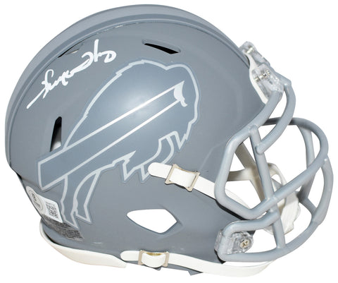 THURMAN THOMAS AUTOGRAPHED SIGNED BUFFALO BILLS SLATE SPEED MINI HELMET BECKETT