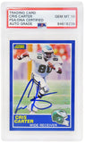 Cris Carter autographed 1989 Score Rookie Football Card #73 (PSA- Auto Grade 10)