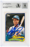 Ken Griffey Jr Signed 1989 Topps Traded Rookie Card #41T - (Beckett - Auto 10)