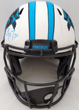 CHRISTIAN MCCAFFREY AUTO PANTHERS LUNAR FULL SIZE AUTH HELMET RECORD BECKETT