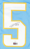 Joshua Palmer Signed San Diego Chargers Jersey (JSA) 2021 3rd Round Pick W.R.