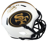 49ers Patrick WIllis Signed Lunar Full Size Speed Rep Helmet BAS Witnessed