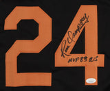 Rick Dempsey Signed Baltimore Orioles Black Jersey Inscribed MVP 83 WS (JSA COA)