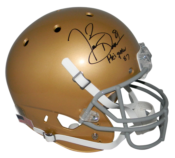 TIM BROWN AUTOGRAPHED NOTRE DAME IRISH FULL SIZE HELMET JSA W/ HEISMAN 87