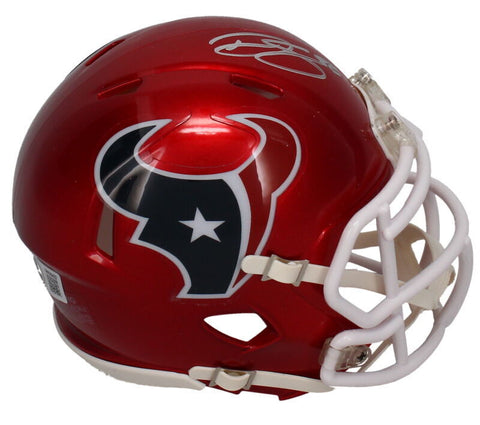 Dalton Schultz Autographed Houston Texans Flash Speed Mini Helmet Beckett