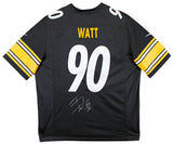 Steelers T.J. Watt Signed Black Nike Limited Jersey w/ Silver Sig BAS Witnessed