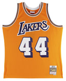 Lakers Jerry West Yellow 1971-72 Mitchell & Ness HWC Swingman Jersey Un-signed