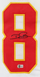 Dwayne Bowe Authentic Signed White Pro Style Jersey Autographed BAS Witnessed