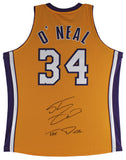 Shaquille O'Neal "Diesel" Signed Yellow M&N 1999-00 HWC Authentic Jersey BAS Wit