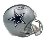 Tony Dorsett Signed Dallas Cowboys Full Size NFL Helmet with "SB XII Champs" Ins