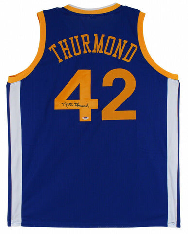 Nate Thurmond Signed Golden State Warriors Jersey (PSA COA) 7xAll Star Center