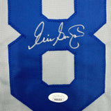 Autographed/Signed Eric Gagne Los Angeles LA Grey Baseball Jersey JSA COA