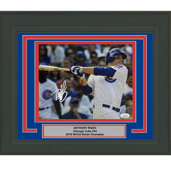 FRAMED Autographed/Signed ANTHONY RIZZO Chicago Cubs 8x10 Baseball Photo JSA COA