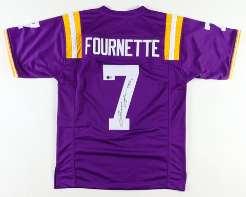 Leonard Fournette Signed LSU Tigers Jersey (Beckett) Tampa Bay Buccaneers R.B.