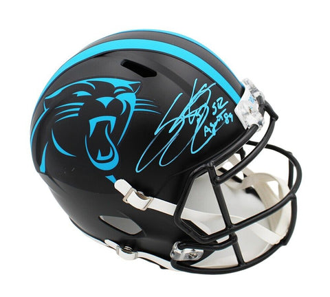Steve Smith Sr Signed Panthers Speed Full Size ALT Black Helmet "Agent 89" Insc