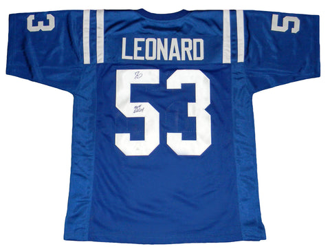 DARIUS LEONARD AUTOGRAPHED INDIANAPOLIS COLTS #53 BLUE JERSEY JSA W/ 2018 DROY