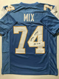 Autographed/Signed RON MIX "HOF 1979" San Diego Powder Blue Jersey JSA COA Auto