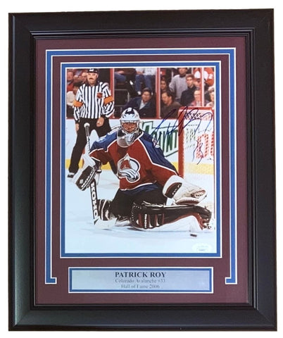 Patrick Roy Signed Framed 8x10 Colorado Avalanche Photo JSA