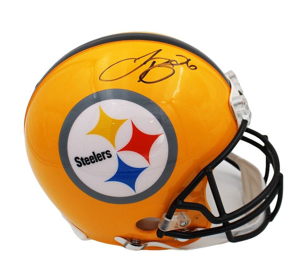 LeVeon Bell Signed Pittsburgh Steelers Throwback Authentic Yellow NFL Helmet