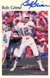 Bob Griese Signed Miami Dolphins Mini Poster 23/50 Beckett 46118