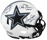 Cowboys (3) Staubach Dorsett & Pearson Signed Lunar F/S Speed Proline Helmet BAS