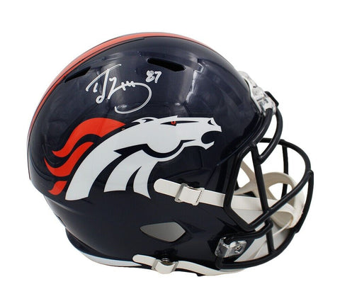 Ed McCaffrey Signed Denver Broncos Speed Speed Full Size NFL Helmet