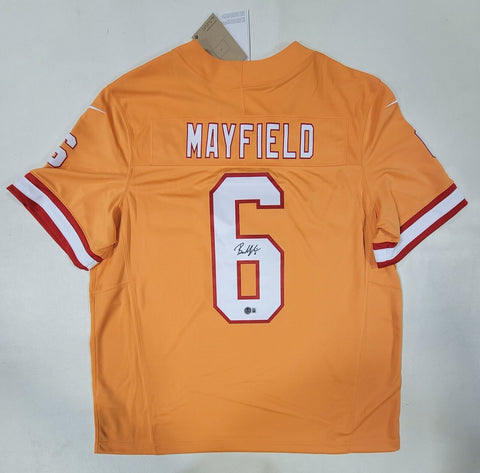 BAKER MAYFIELD SIGNED TAMPA BAY BUCCANEERS NIKE VAPOR LIMITED FUSE JERSEY BAS QR