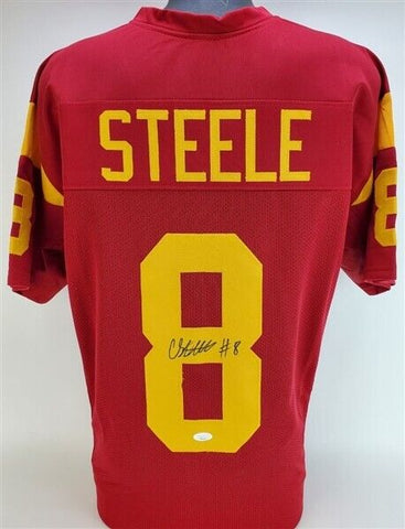 Chris Steele Signed USC Trojans Jersey (JSA COA) Pittsburgh Steelers Cornerback