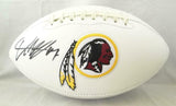 Dwayne Haskins Autographed Washington Redskins Logo Football- Beckett Auth *Blk