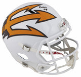 Arizona State Cameron Skattebo Signed White F/S Speed Rep Helmet W/ Case BAS Wit