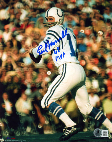 Earl Morrall Autographed Baltimore Colts 8x10 Photo 68 MVP Beckett 47749