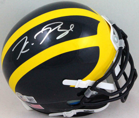 Kwity Paye Autographed Michigan Schutt Mini Helmet-Beckett W Hologram *Silver