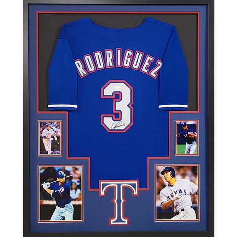 Alex Rodriguez Autographed Signed Framed Texas Rangers Jersey JSA