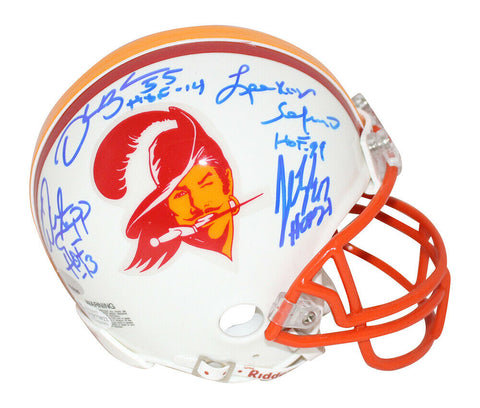 Buccaneers HOF Signed TB Mini Helmet Selmon Sapp Brooks Lynch BAS 20972