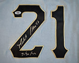 Roberto Clemente Jr Signed Pittsburgh Pirates Jersey Inscribed "9/30/72" (PSA)