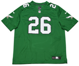 SAQUON BARKLEY SIGNED PHILADELPHIA EAGLES #26 KELLY GREEN NIKE JERSEY BECKETT