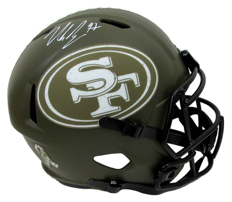 Nick Bosa Signed Full Size Salute To Service Replica 49ers Helmet Beckett 178267