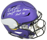 Vikings Randy Moss "SCH HOF 18" Signed Speed Flex Full Size Helmet BAS Witnessed