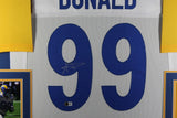 AARON DONALD (Rams white SKYLINE) Signed Autographed Framed Jersey Beckett