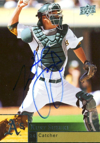 Athletics Kurt Suzuki Authentic Signed Card 2009 Upper Deck #288 w/ COA