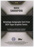 2024 Topps Graphite Tennis Maria Sharapova Auto Green Refractor /75 #AA-MS