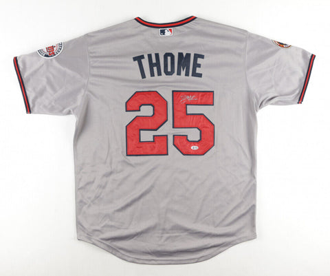 Jim Thome Signed Minnesota Twins Custom Style Jersey (Beckett COA) 612 HRs