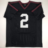 Autographed/Signed Johnny Manziel 12 Heisman Texas A&M Black College Football Je